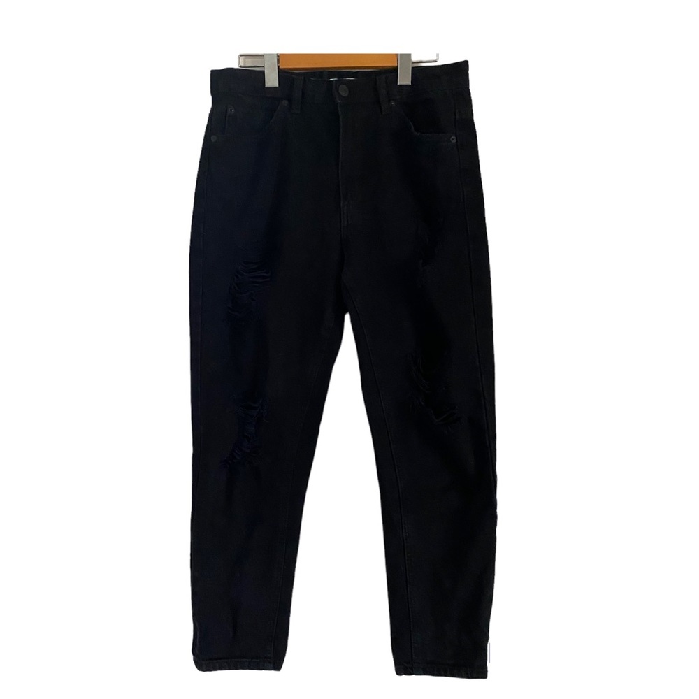 Garage Mom Jeans Destroyed Black Women's Size 9/29